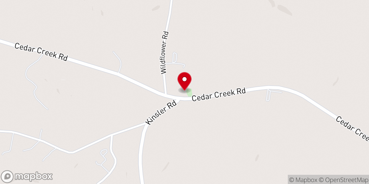 Map showing location of Oak Grove United Methodist Church