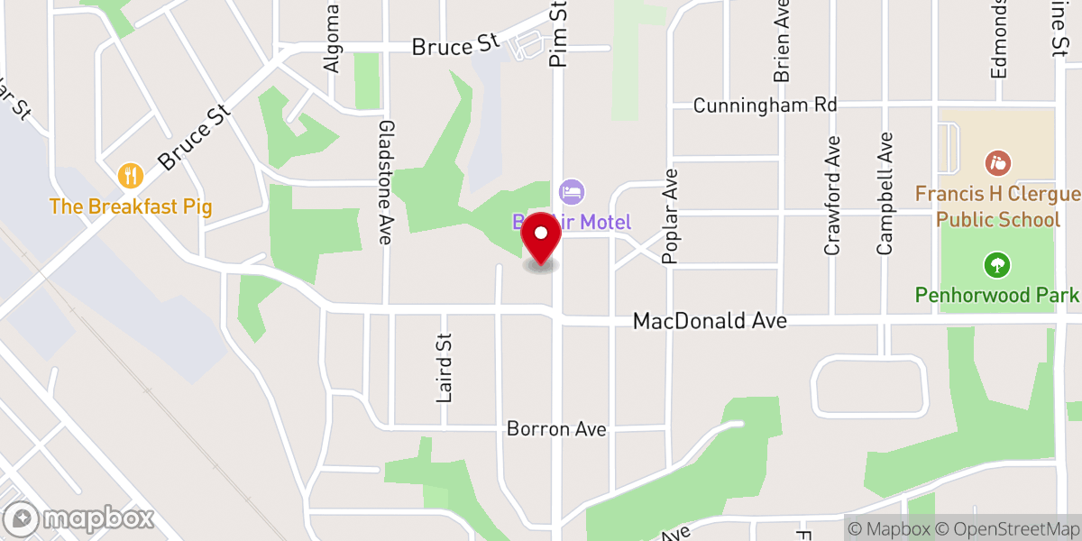 Map showing location of Harbour Light Baptist Church
