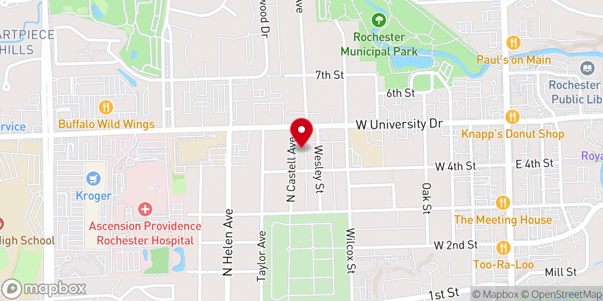 Map showing location of Christian Science Reading Room