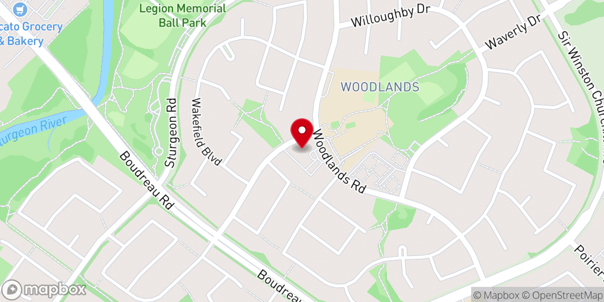 Map showing location of Sturgeon Valley Baptist Church