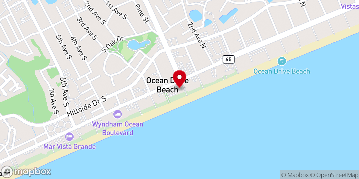 Map showing location of O D Pavilion Church