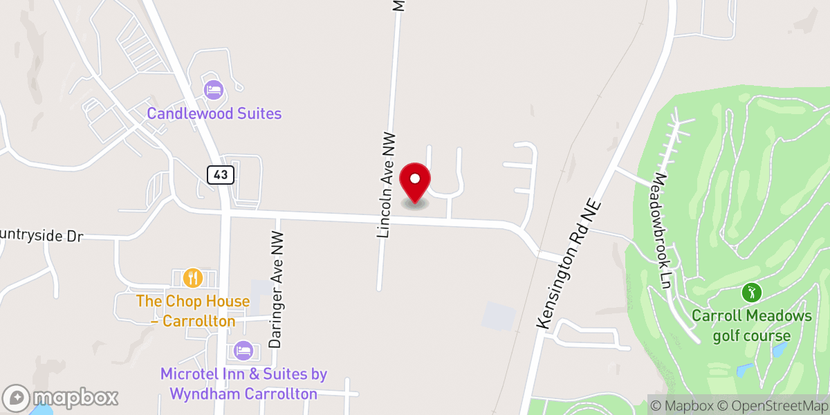 Map showing location of Carrollton Seventh-day Adventist Church
