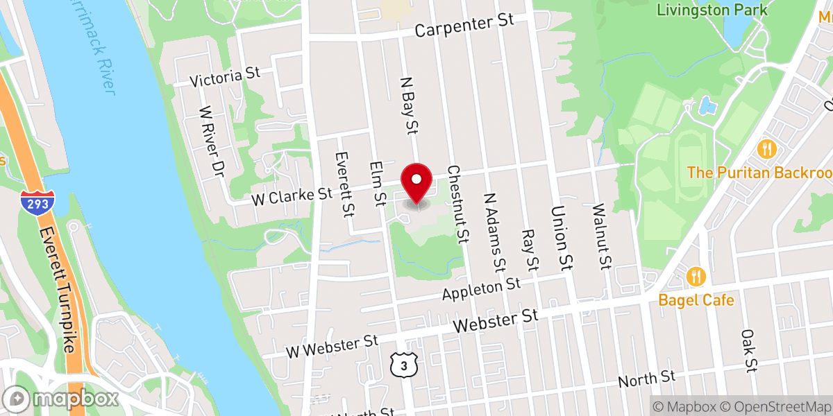 Map showing location of Full Gospel Bible Church