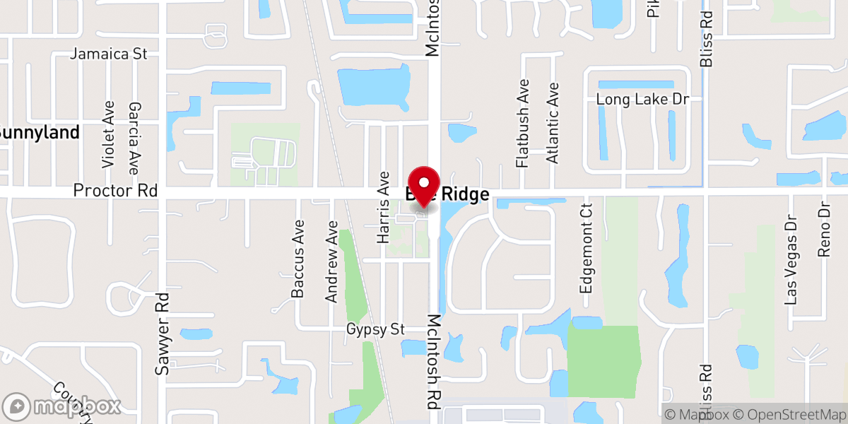 Map showing location of Bee Ridge Presbyterian Church