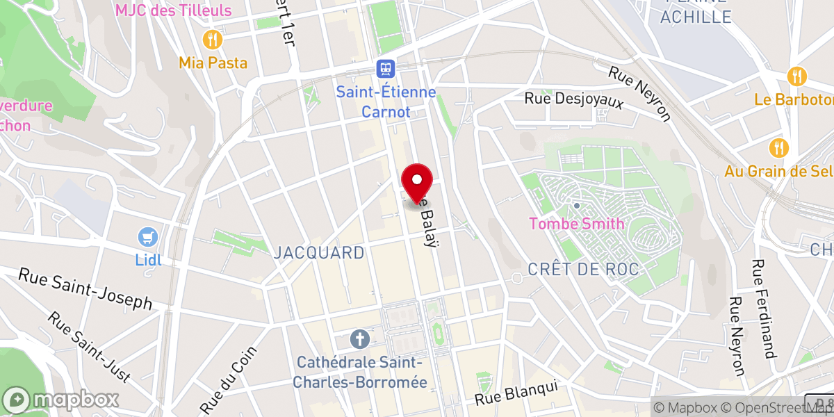 Map showing location of Assemblee de Dieu de St Etienn