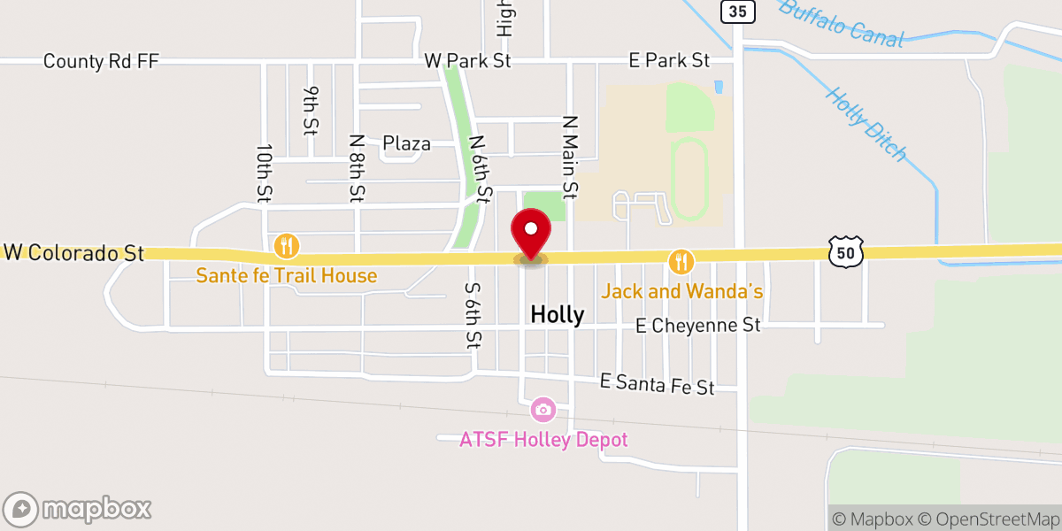 Map showing location of Holly United Methodist Church