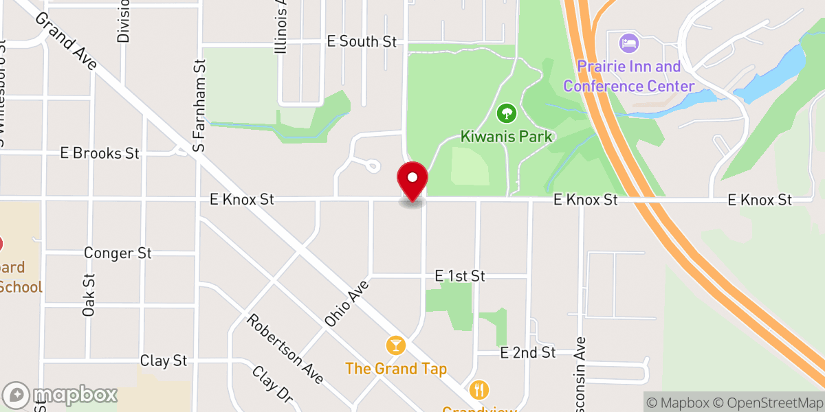 Map showing location of Christian Faith Chapel
