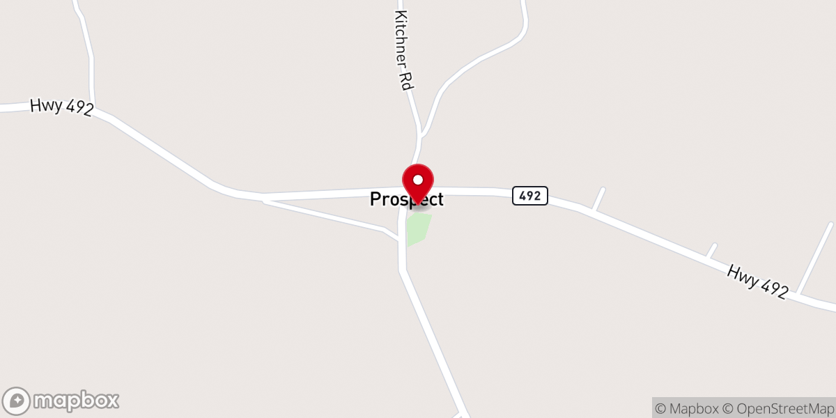 Map showing location of Prospect Church