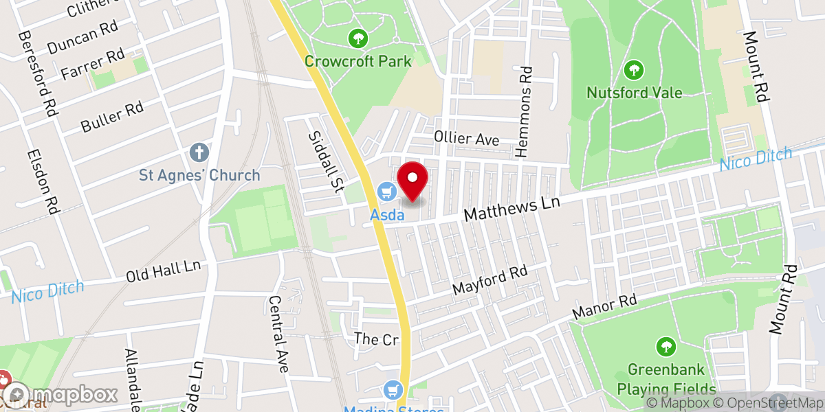 Map showing location of New Covenant Church Manchester