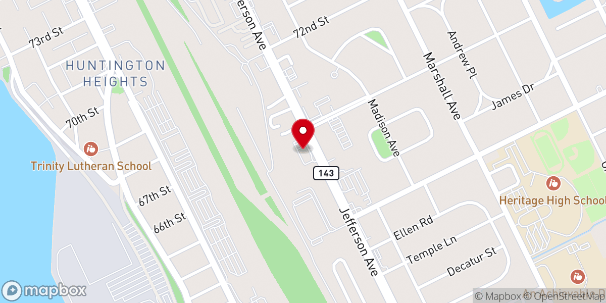 Map showing location of Harvest Church