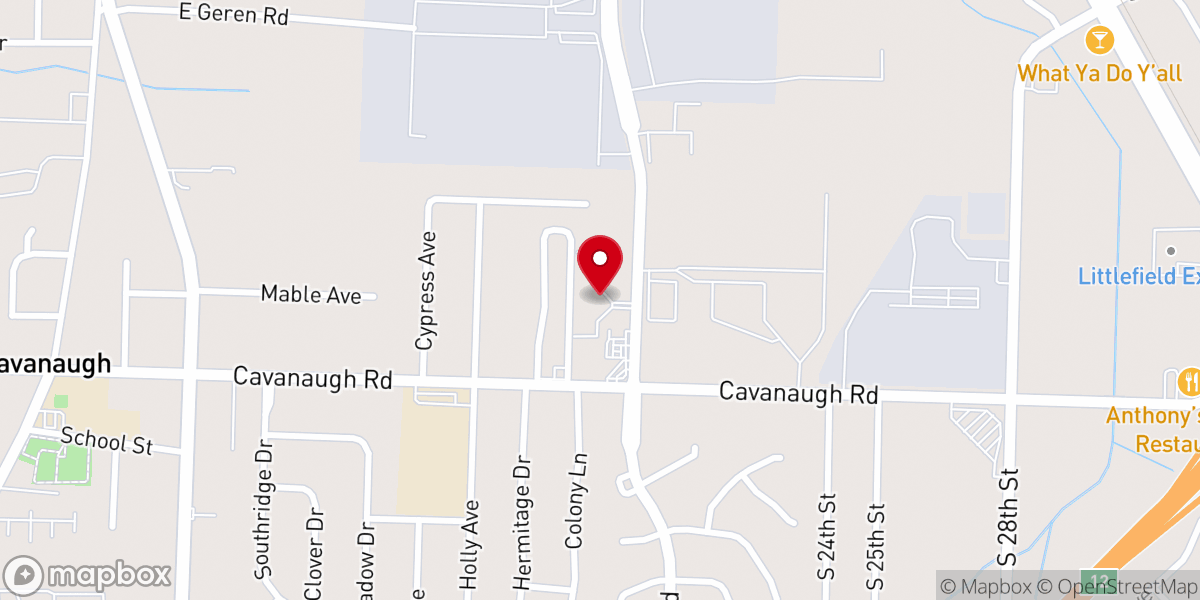Map showing location of Chapel Ridge of Fort Smith