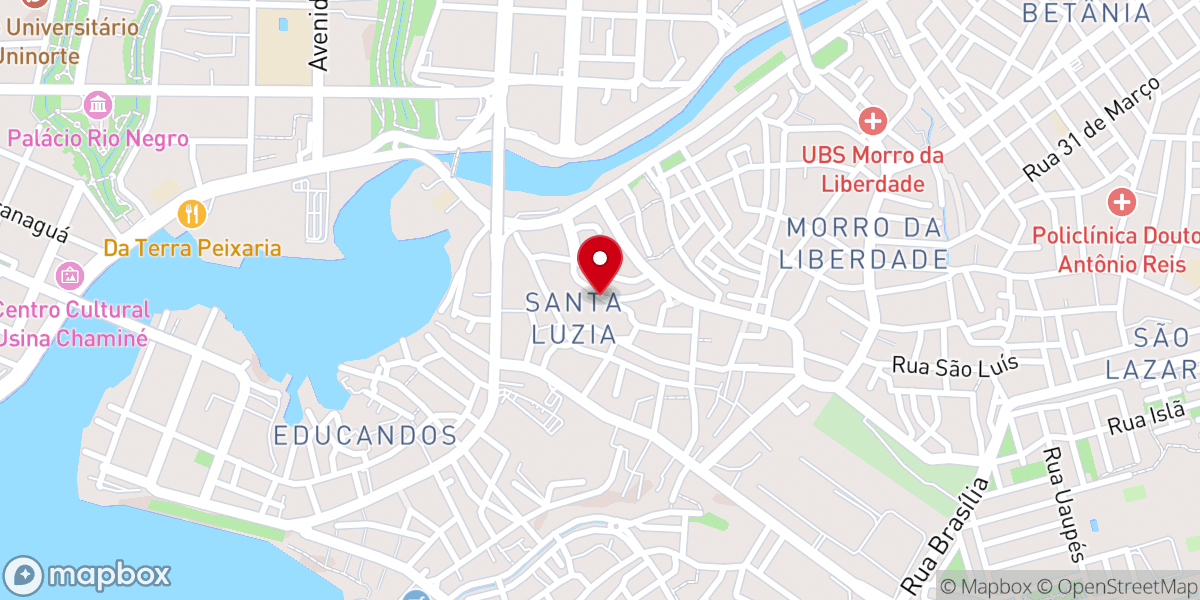 Map showing location of Paróquia de Santa Luzia