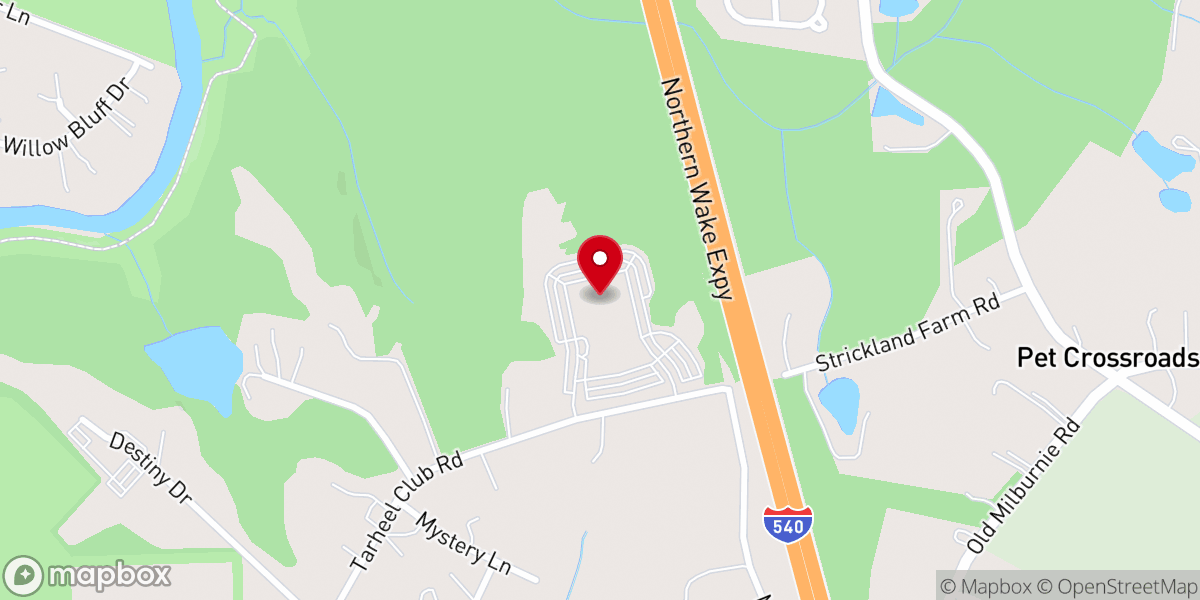 Map showing location of Wake Chapel Church - Central