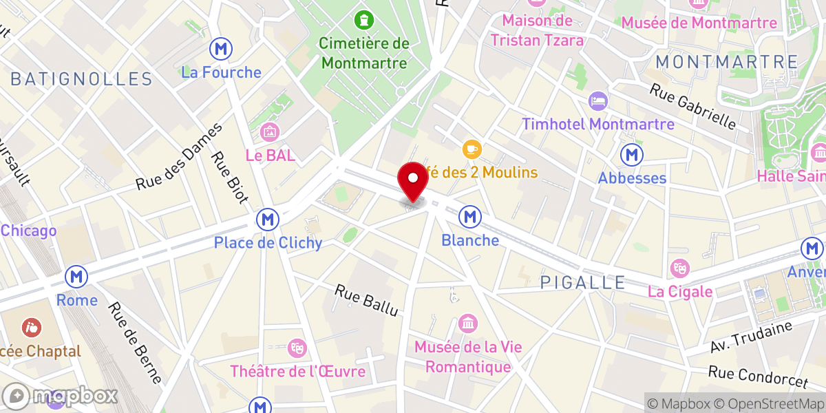 Map showing location of Chapelle Sainte-Rita