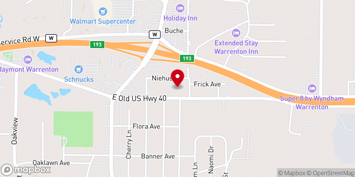 Map showing location of Chic Lumber & Hardware Center Inc