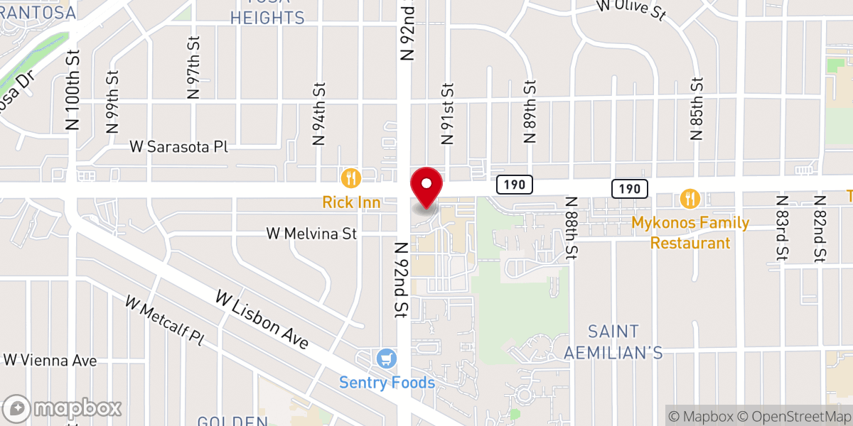 Map showing location of St. Margaret Mary Catholic Church