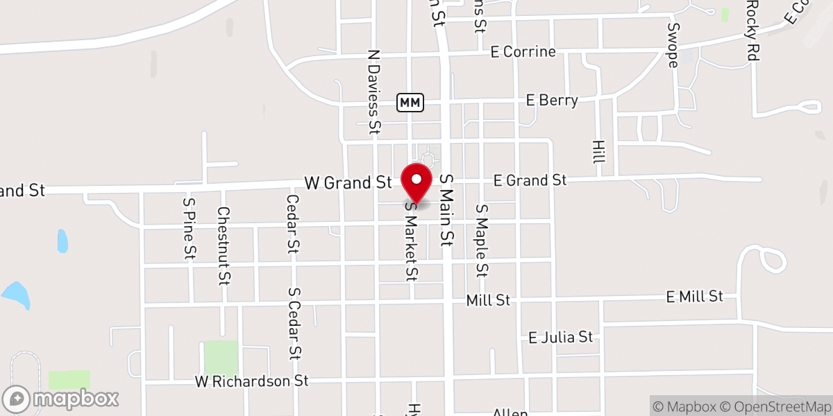 Map showing location of Methodist Church