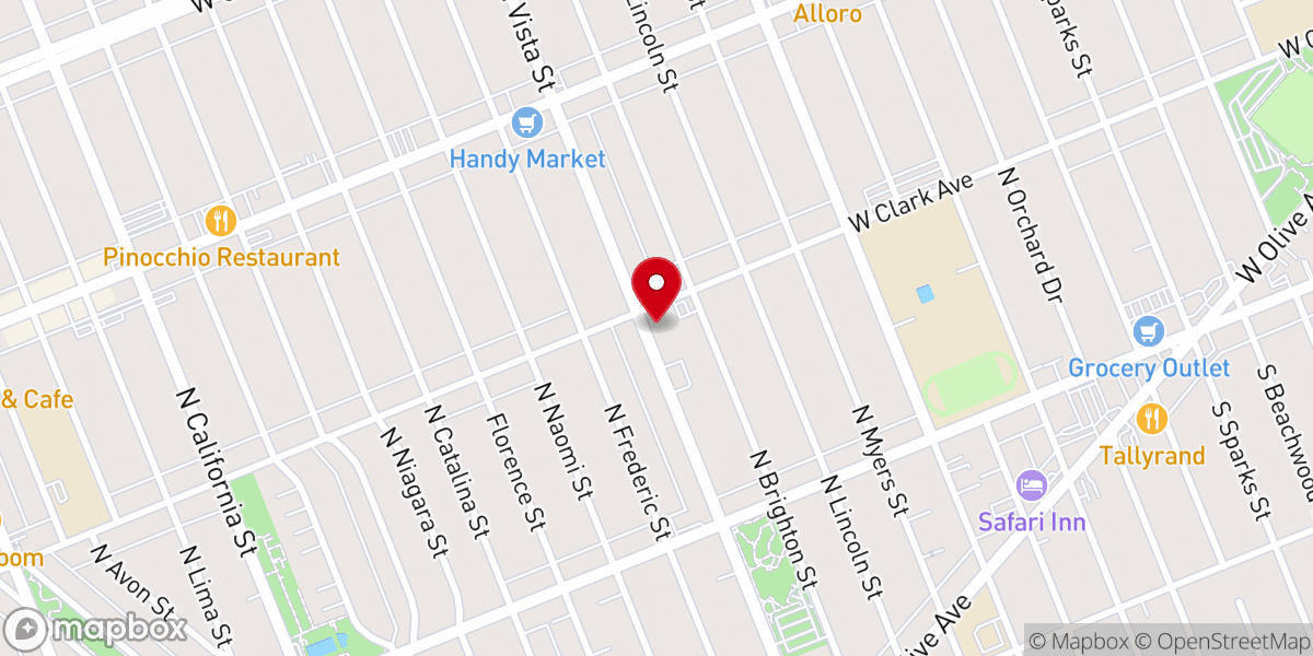 Map showing location of Westminster Presbyterian Church