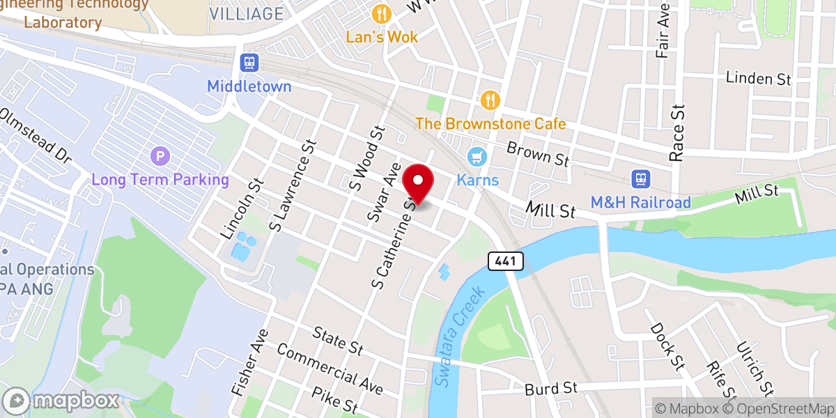 Map showing location of Wesley United Methodist Church
