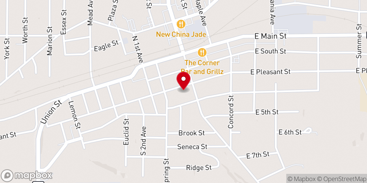 Map showing location of St. Elizabeth Roman Catholic Church