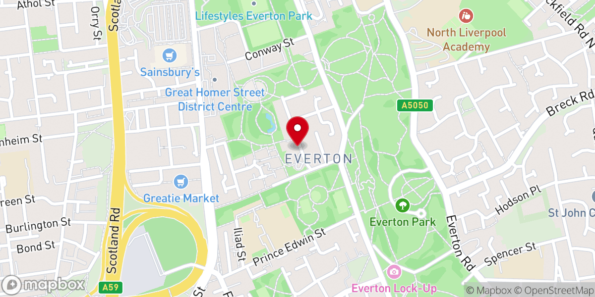 Map showing location of St Peter’s Church
