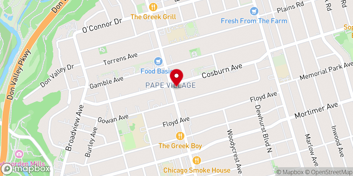 Map showing location of Bethany Baptist Church