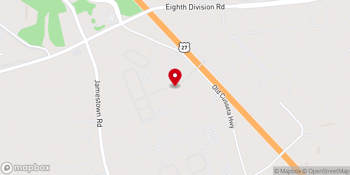 Map showing location of Harmony Church Recreation Center