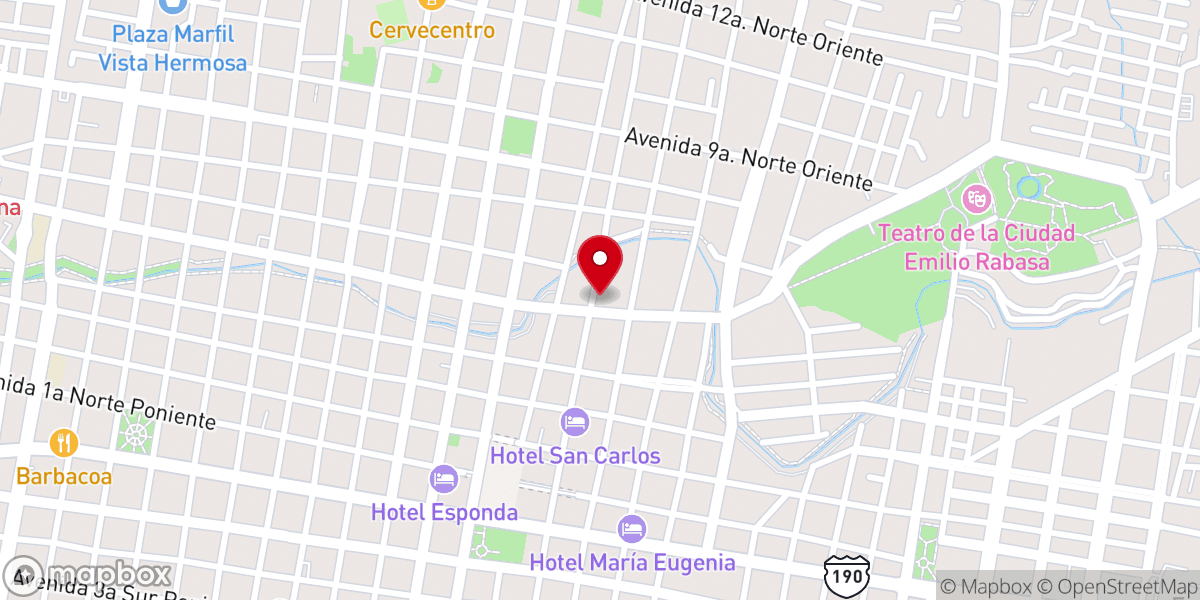 Map showing location of Iglesia de San Jacinto