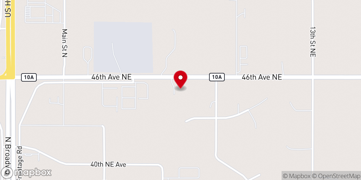 Map showing location of Living Word Lutheran Church