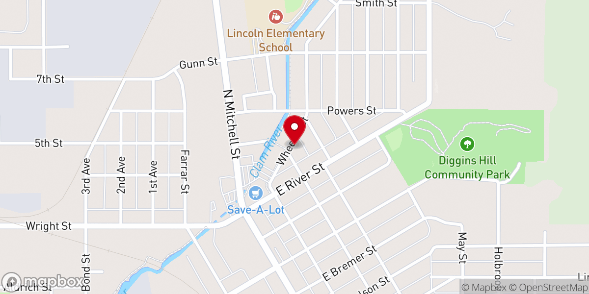 Map showing location of Community of Christ - Cadillac