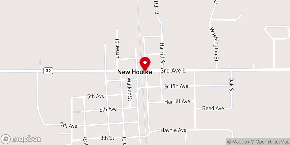 Map showing location of New Houlka