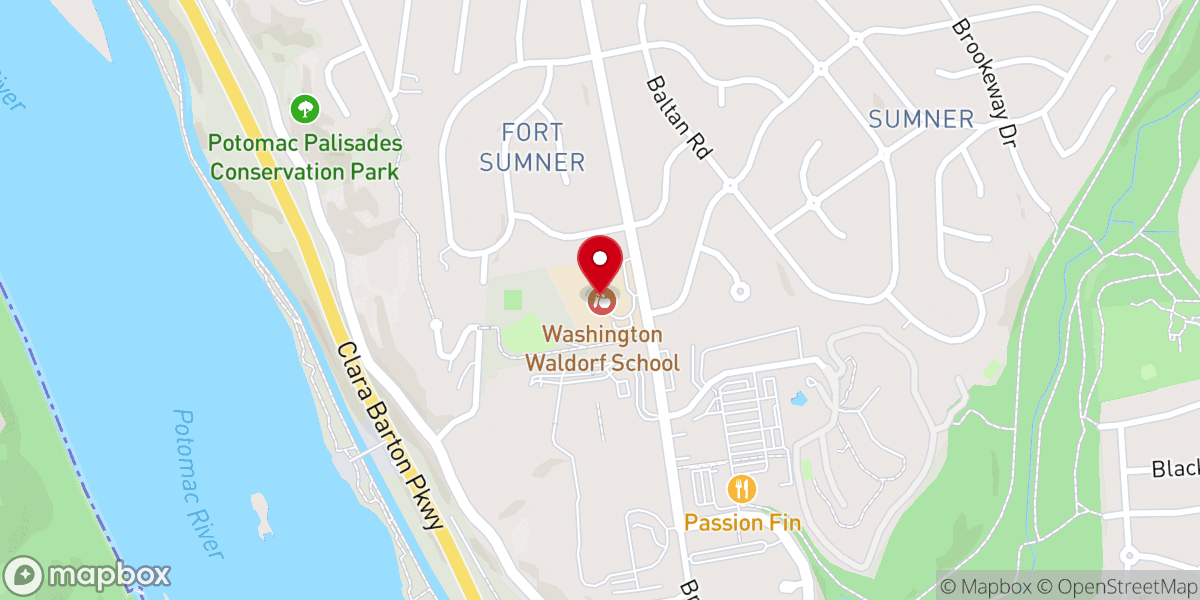 Map showing location of Washington Waldorf School