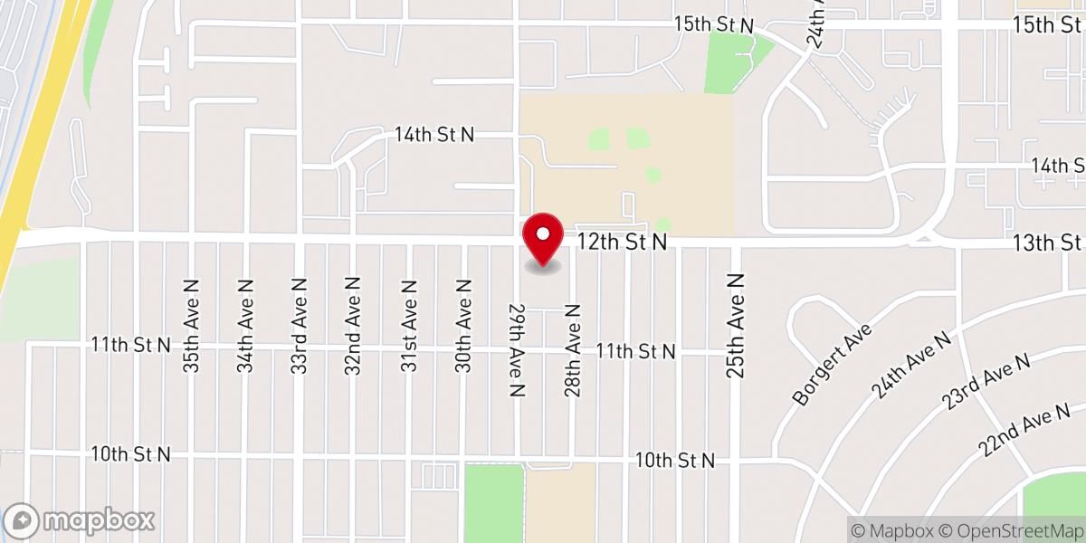 Map showing location of Unity Spiritual Center of Central Minnesota