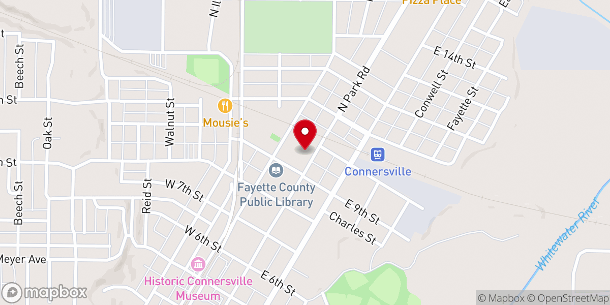 Map showing location of Knights of Columbus