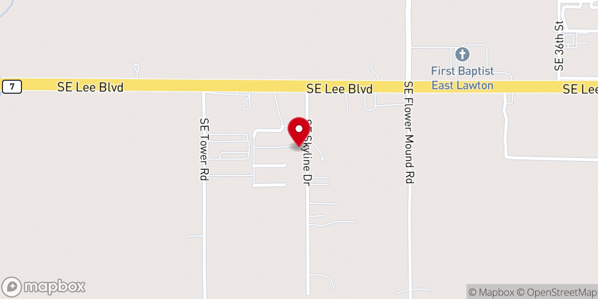 Map showing location of Great Plains Apostolic Church