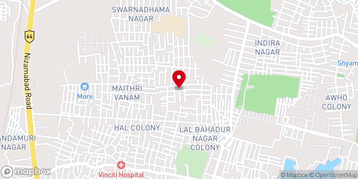 Map showing location of CSI Wesley Centenary Church