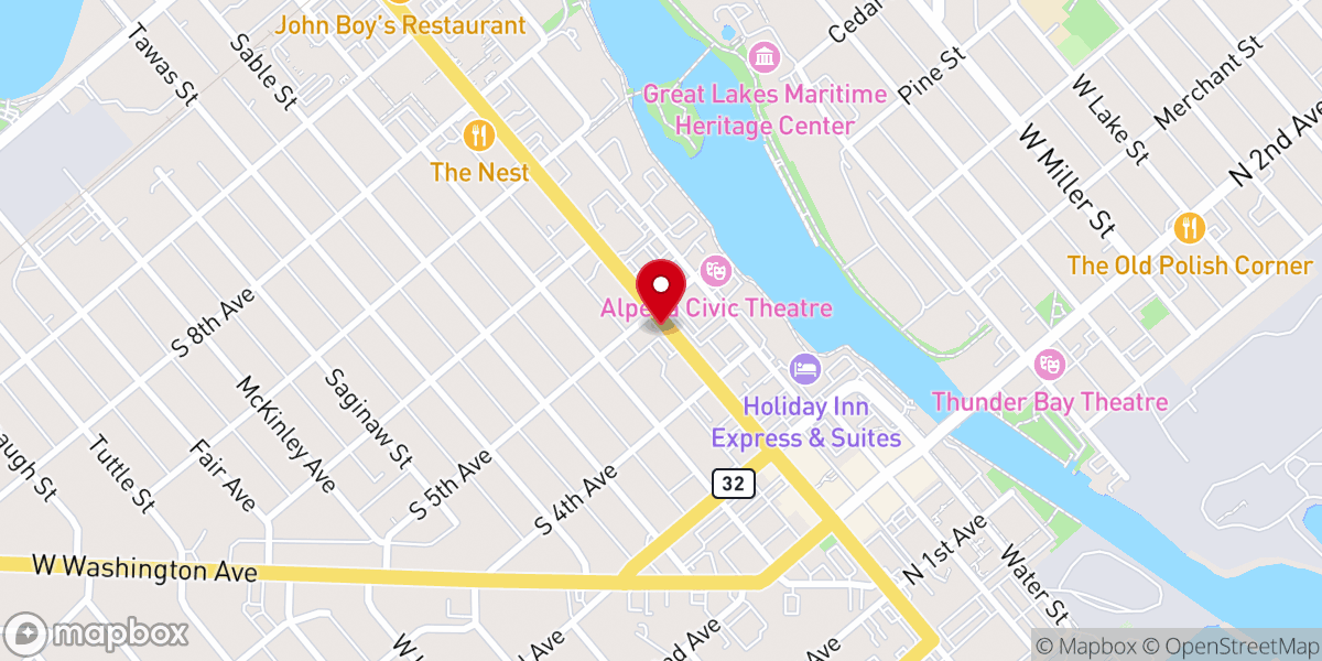Map showing location of Historical Market - St. Bernard Catholic Church