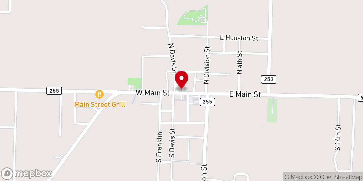 Map showing location of First Lavaca Fellowship Center