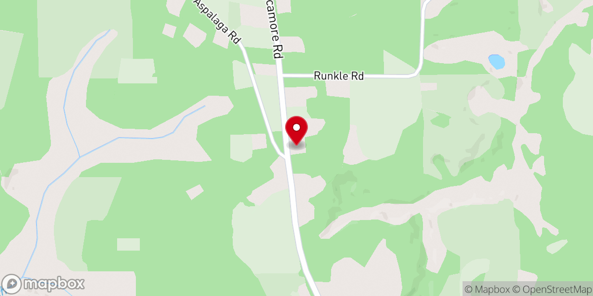 Map showing location of Little Sycamore Church
