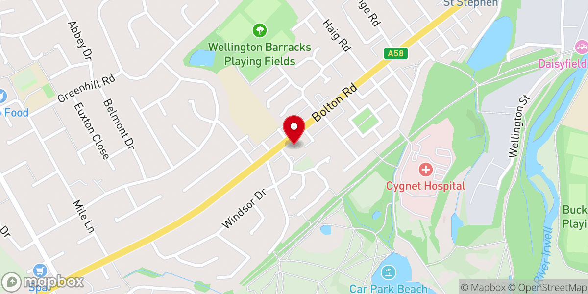 Map showing location of Bolton Road Methodist Church