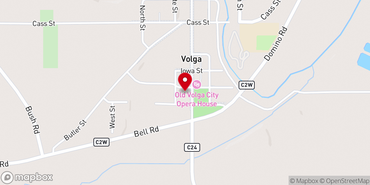 Map showing location of St Paul Lutheran Church