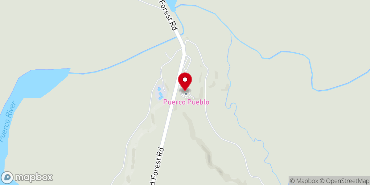 Map showing location of Puerco Pueblo