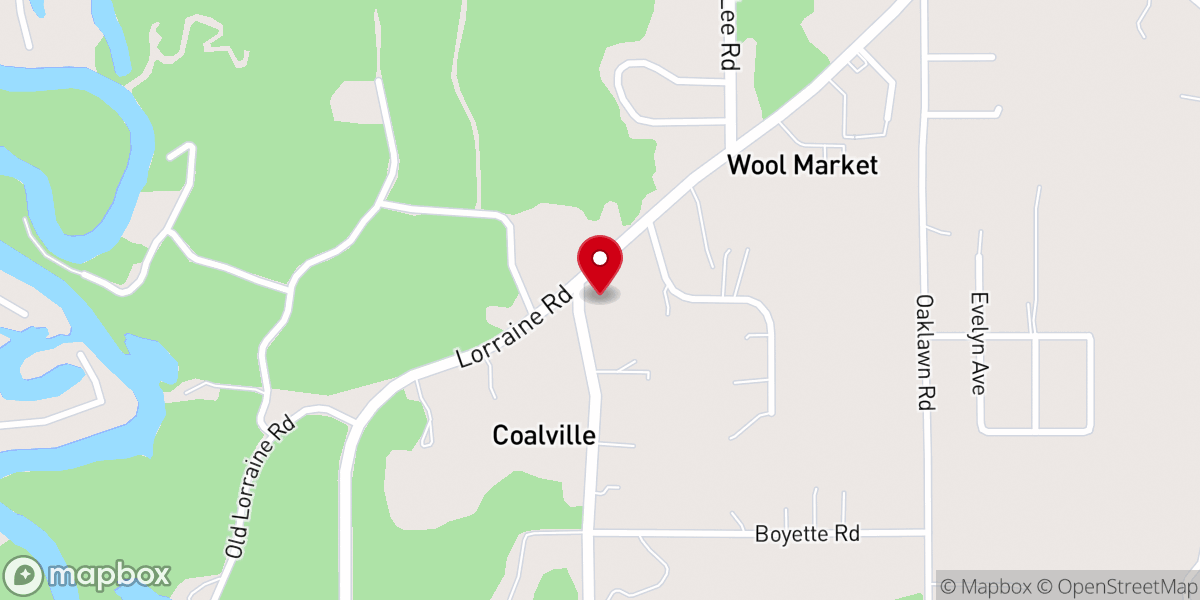 Map showing location of Coalville United Methodist Church