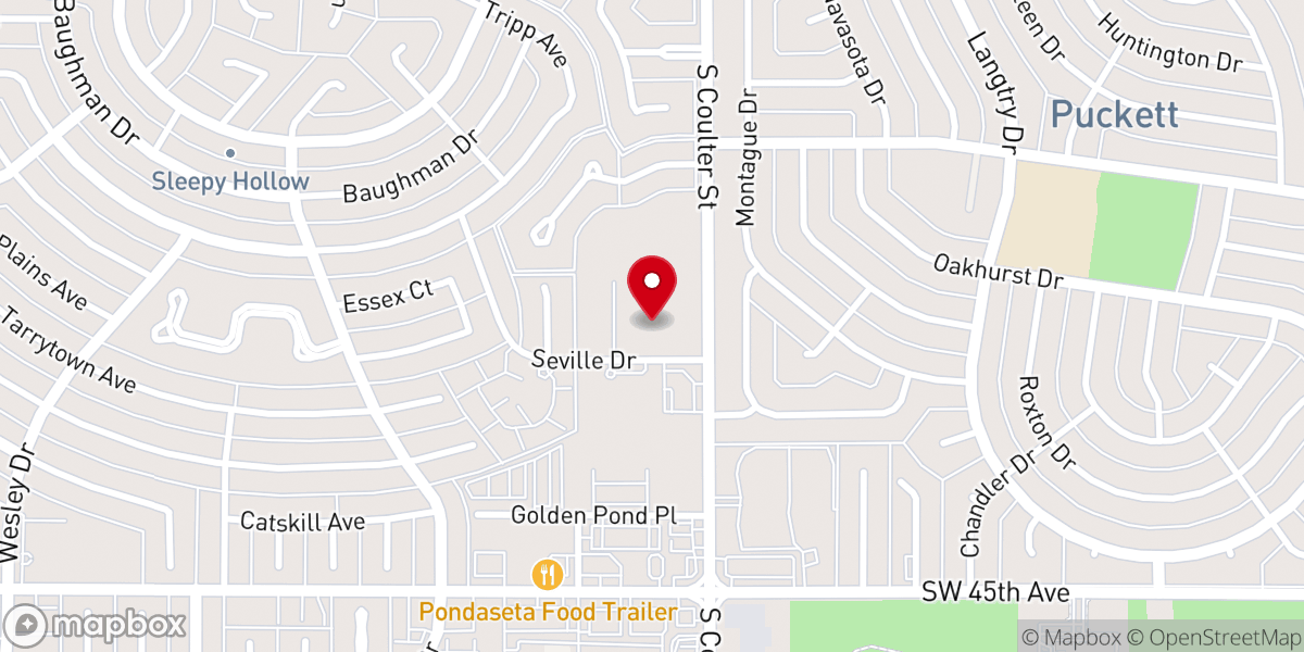 Map showing location of Coulter Road Baptist Church