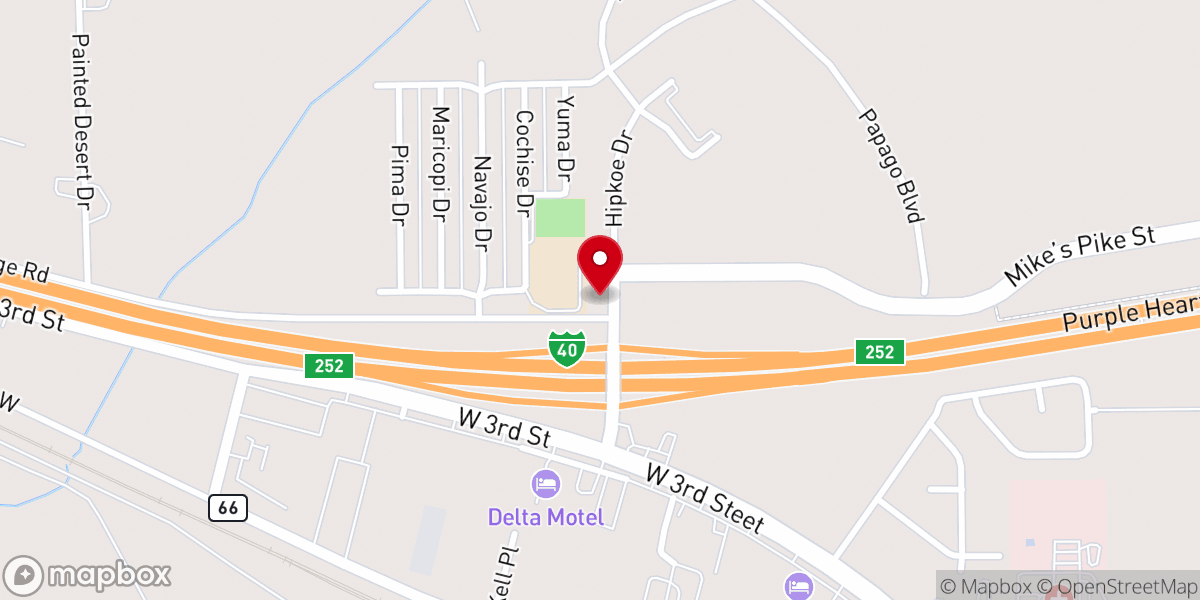 Map showing location of Desert View Baptist Church