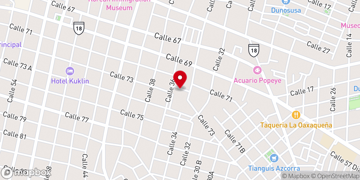 Map showing location of Iglesia Filadelfia Asambleas de Dios