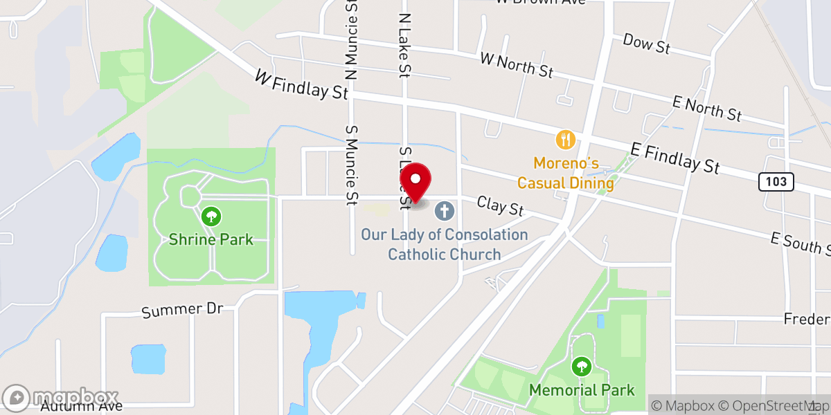 Map showing location of Our Lady-Consolation Retreat