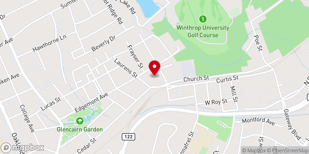 Map showing location of First Christian Church