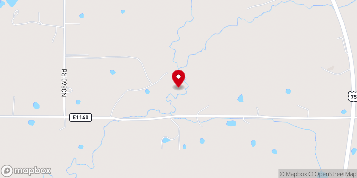 Map showing location of Assembly of God Church