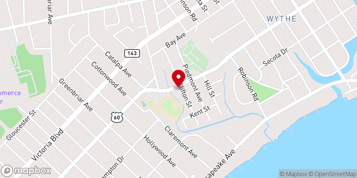 Map showing location of Living Water Tabernacle Baptist Church